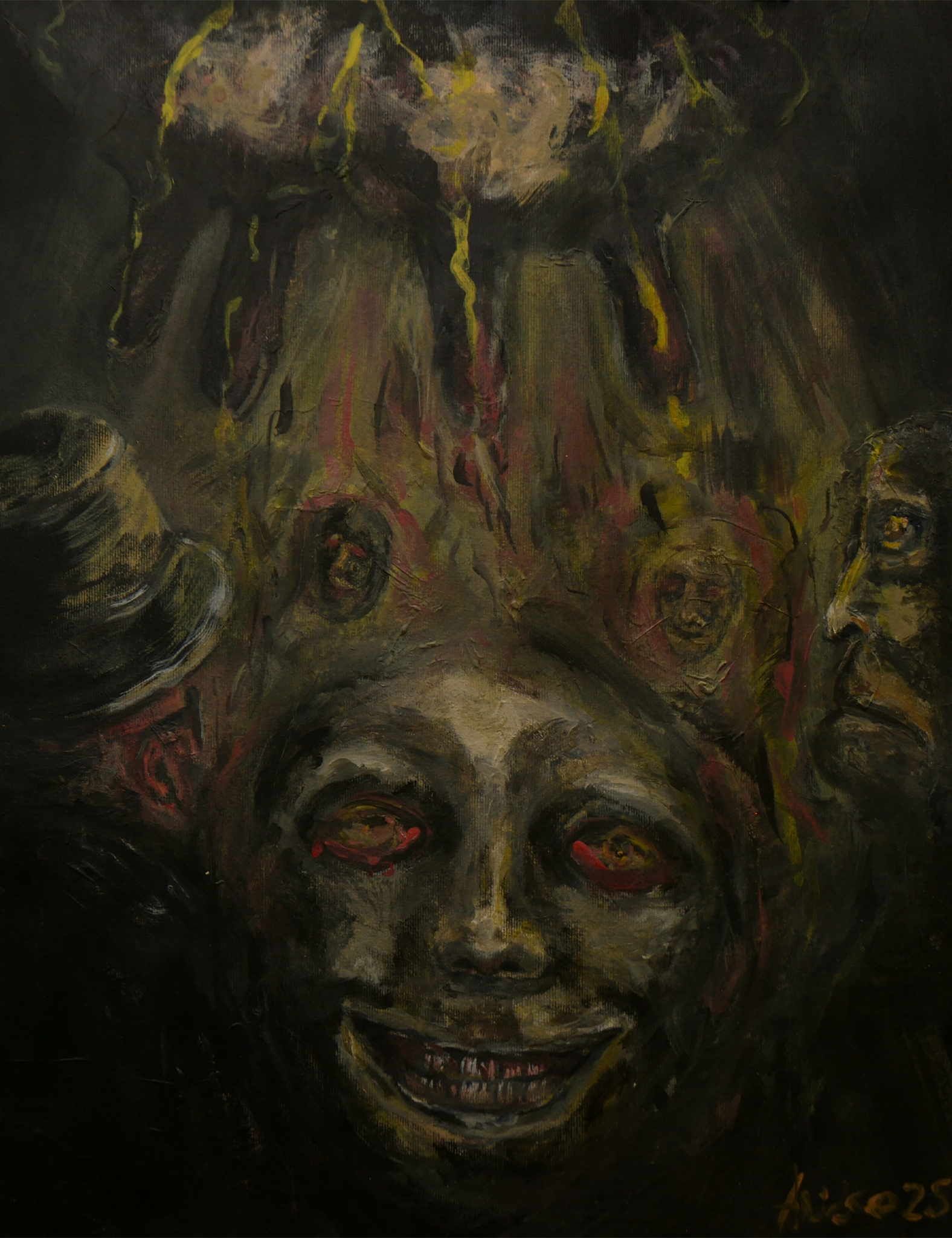 Titty Suckers, acrylic painting on paper by ARISCO.